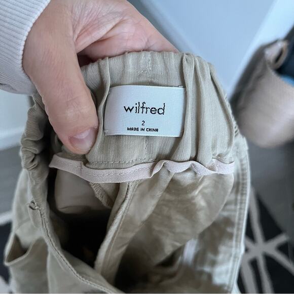 Wilfred Kafka High Waisted Linen Pant in Tan Size 2 - Picture 3 of 4